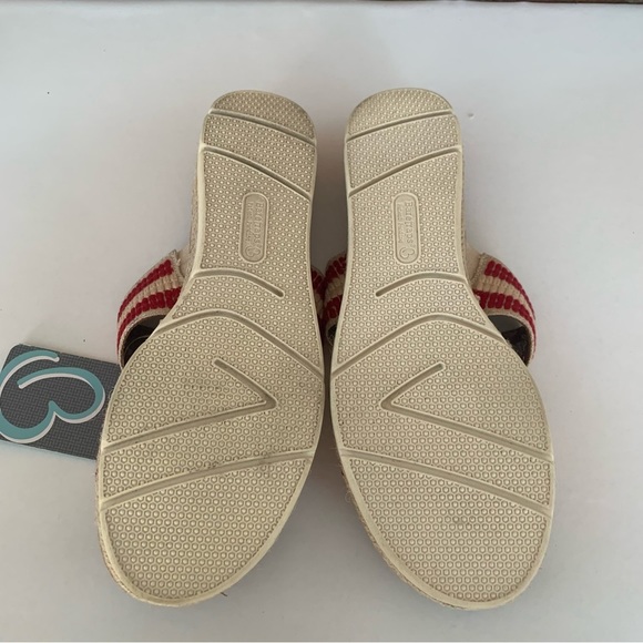 Baretraps Bliss Posture Plus Wedge Sandals Slides Women's red/cream Size US 9 M - Picture 5 of 9